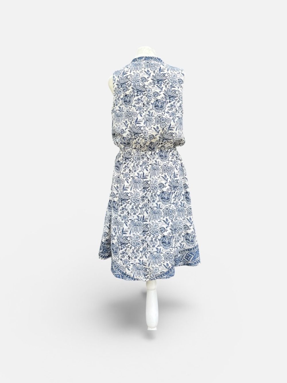Madewell Silk Journey Shirt Dress in the Porcelain Floral Size Small - Picture 4 of 8